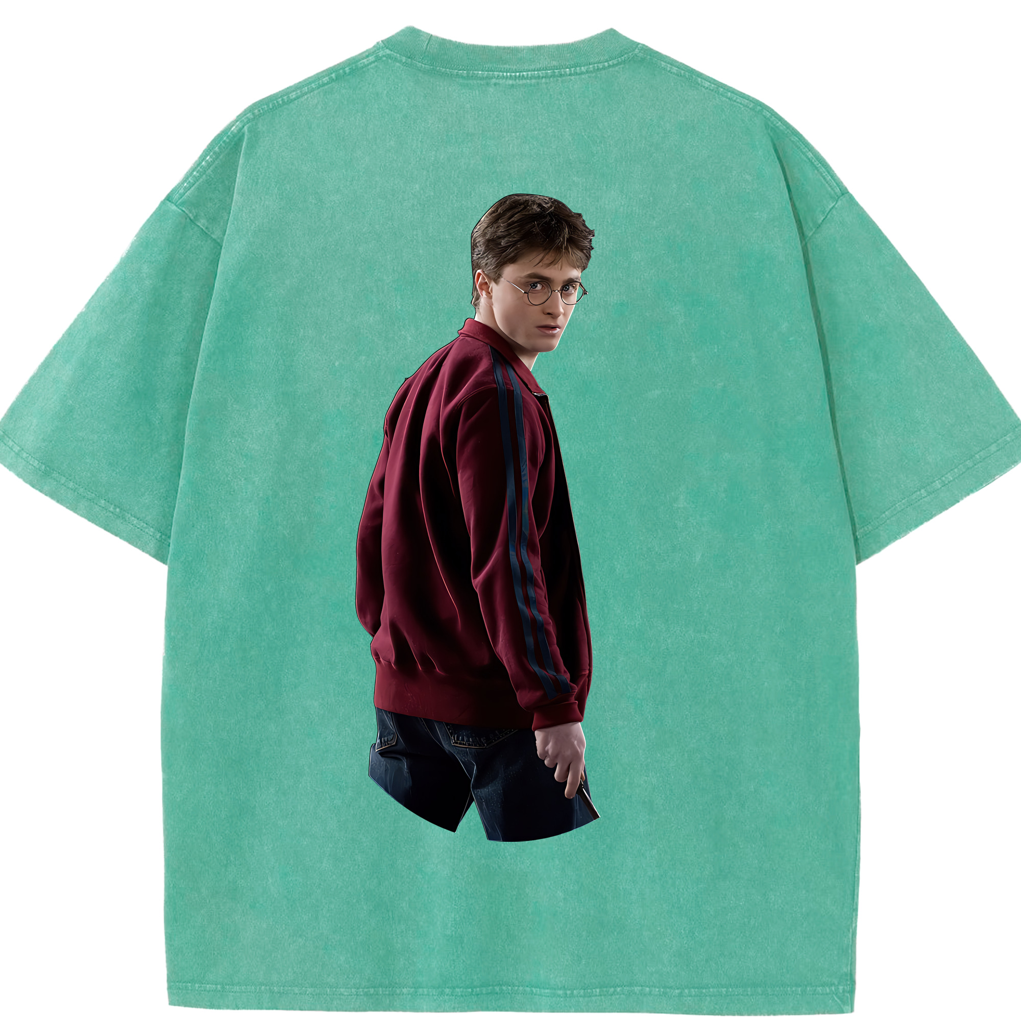 （画像用） Harry Potter ハリー・ポッターシリーズ 綿100% ヴィンテージ風 半袖Tシャツ（背面プリント）